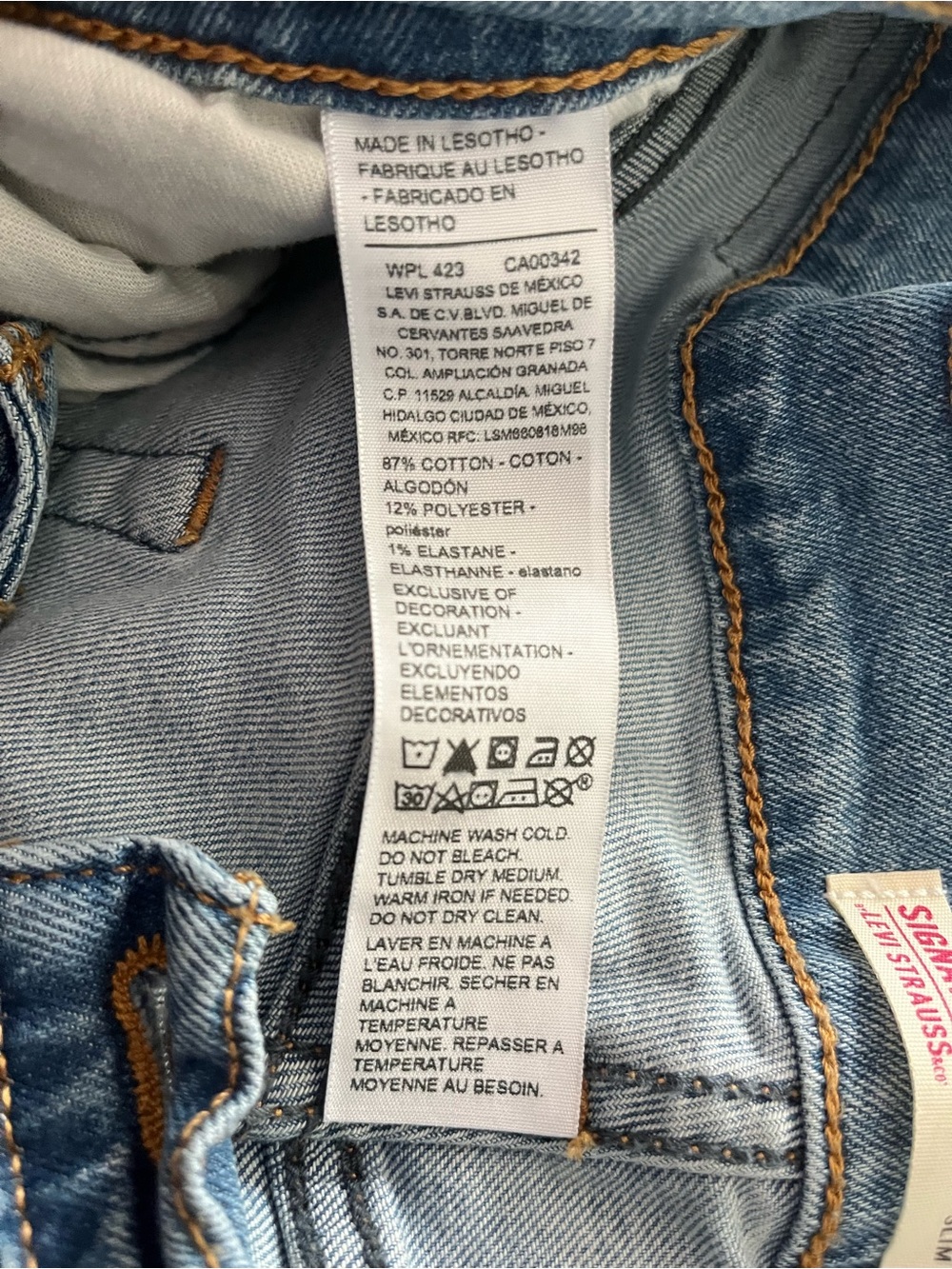 Levi's Slim Straight Signature Men's Jeans in Medium Blue Wash - Picture 7 of 10